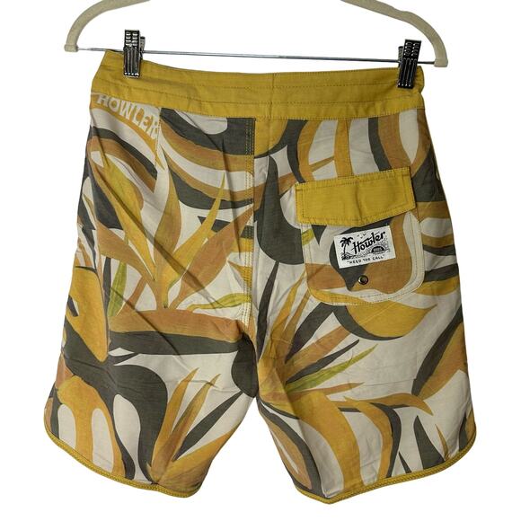 Howler Brothers Bruja Board Shorts Men's 28 Swim Trunks Monstera Mash NWT - Picture 2 of 5